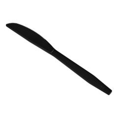 Black Heavy Weight Polypropylene Plastic Knife - 1,000/Case